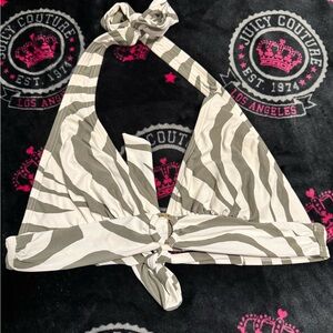 Michael Kors Zebra Print Halter Top